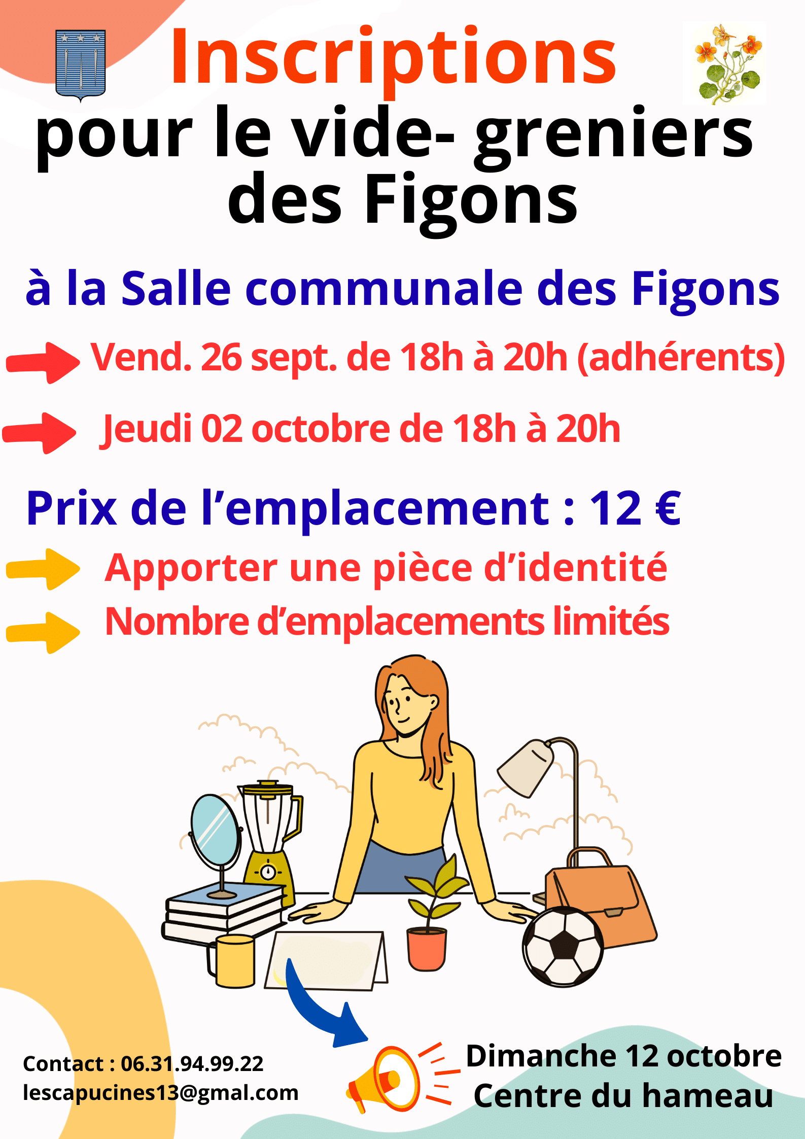 Inscriptions pour le vide grenier des figons