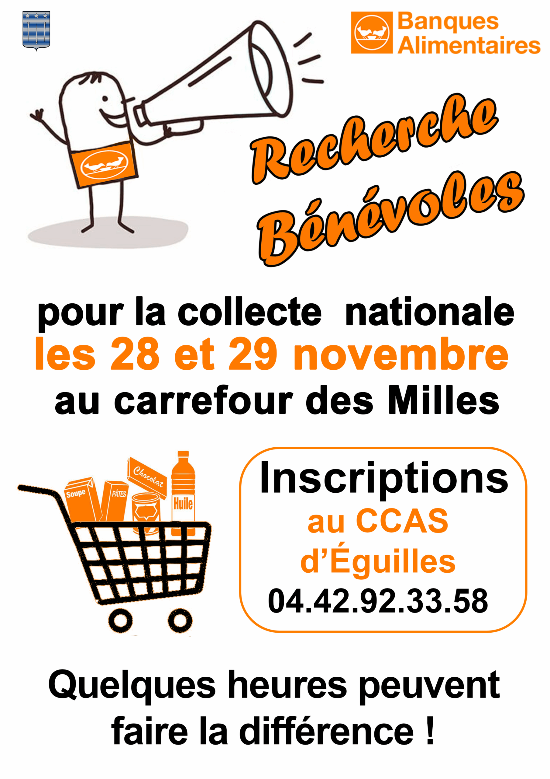 recherche bénévole collecte alimentaire 2025